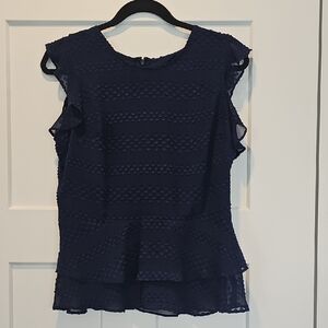 Banana Republic Navy Scoop Neck Blouse